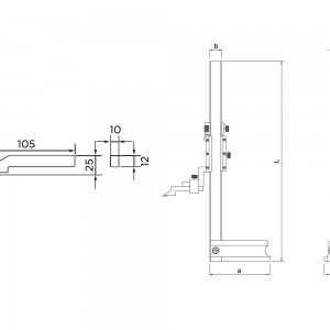 ASİMETO Mekanik Yükseklik Mihengiri 0-600 mm